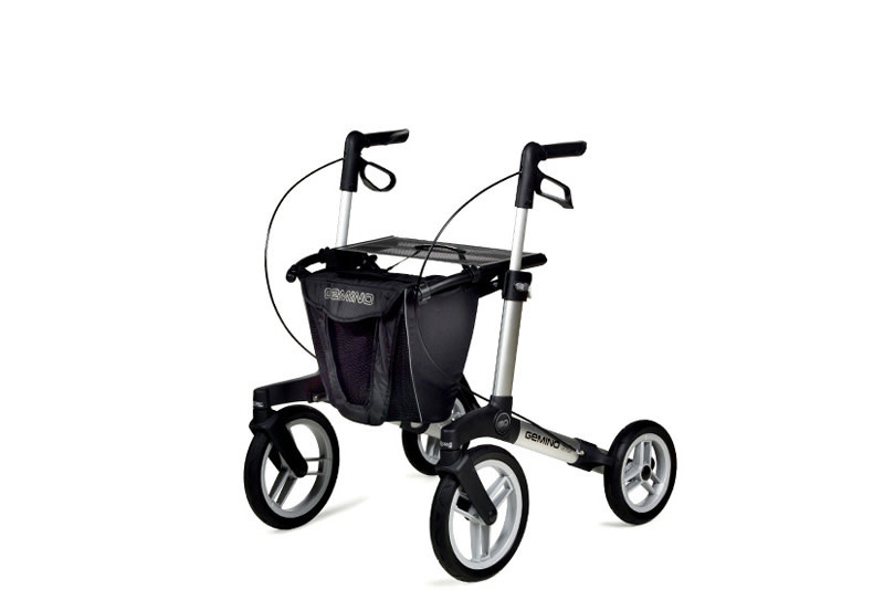 Gemino Gemino 60 zilver rollator met extra grote wielen afbeelding