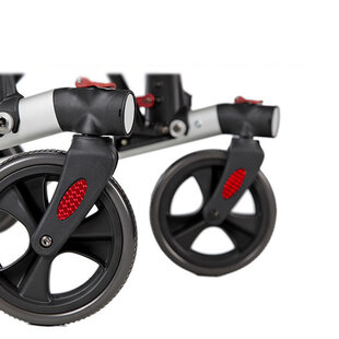 Rode reflectors voor de zijkant van de voorvork van uw Wheelzahead rollator (2 stuks)