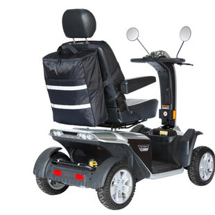 Scootmobiel boodschappentas met veiligheidsreflectie