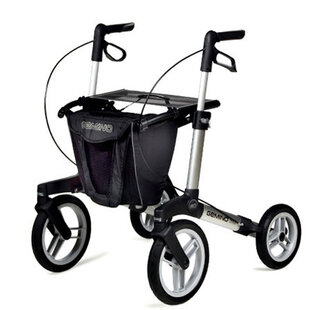 Gemino 60 M zilver rollator met extra grote wielen