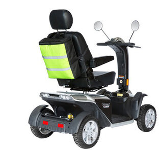 Scootmobiel rugleuningtas met reflectie