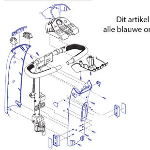 Voorkap + achterkap + dashboard kap stuurkolom compleet Rood Victory XL 140 / Cyclone