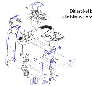 Voorkap + achterkap + dashboard kap stuurkolom compleet Rood Victory XL 140 / Cyclone