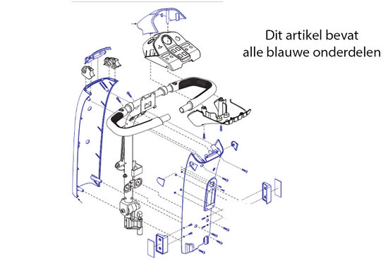 Pride Voorkap + achterkap + dashboard kap stuurkolom compleet Rood Victory XL 140 / Cyclone
