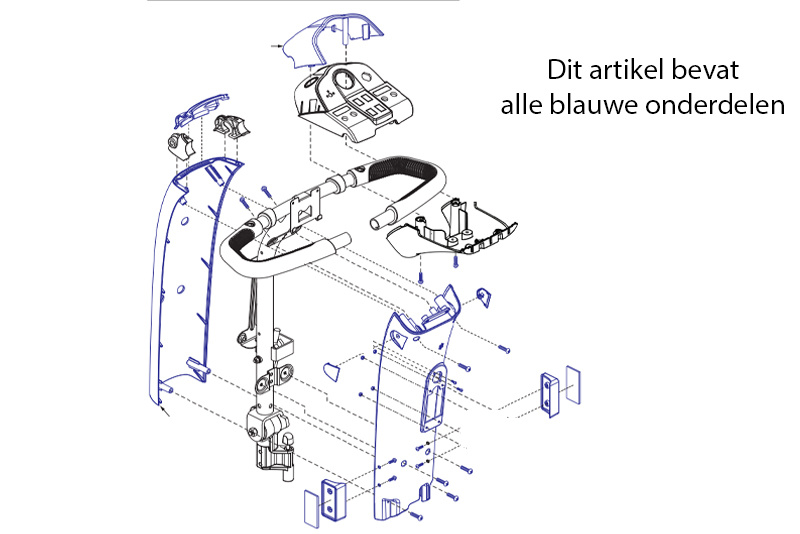 Pride Voorkap + achterkap + dashboard kap stuurkolom compleet Rood Victory XL 140 / Cyclone afbeelding