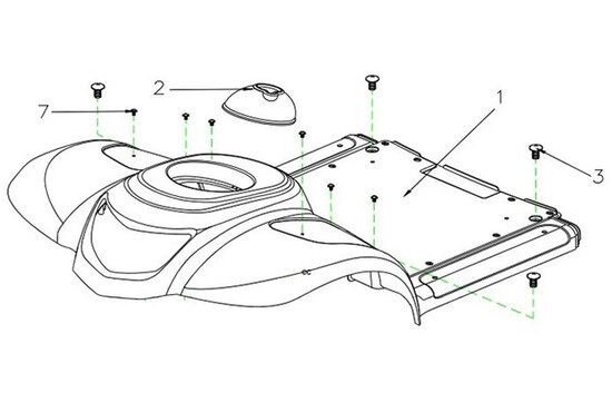 Vermeiren Voorkap / Voetplateau Ceres 4 Deluxe