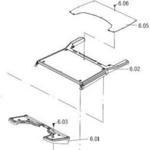 Galaxy Plus;Voetplateau grijs voorzijde (6.01)
