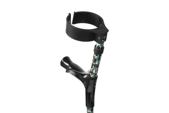 MultiMotion Elleboog krukken anatomisch handvat en gesloten manchet (per set) - print