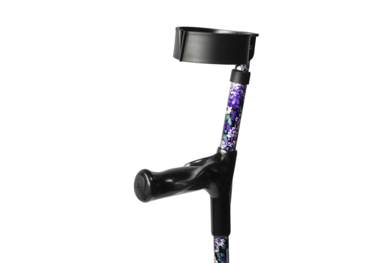 MultiMotion Elleboog krukken anatomisch handvat en gesloten manchet (per set) - print