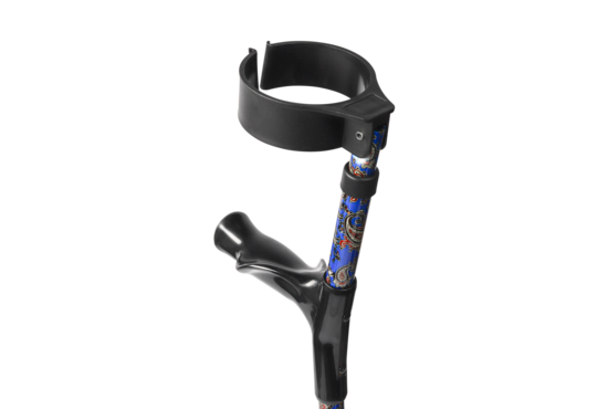 MultiMotion Elleboog krukken anatomisch handvat en gesloten manchet (per set) - print