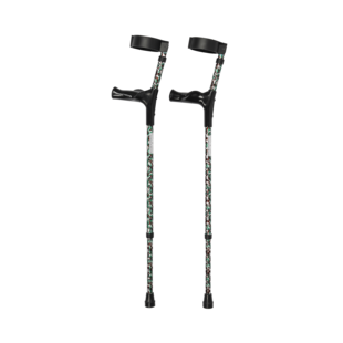 Elleboog krukken anatomisch handvat en gesloten manchet (per set) - print