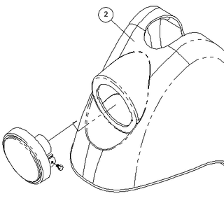 Voorkap Fortress Calypso 3W zilver (zonder lamp)  - Tweedehands