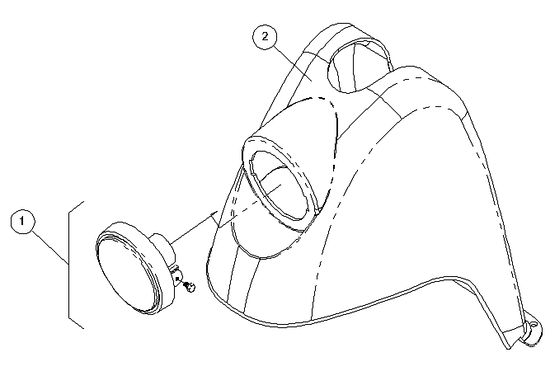 Fortress Calypso Voorkap Fortress Calypso 3W zilver (zonder lamp)  - Tweedehands