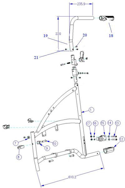 Excel Achteras plaat compleet (asbus/ring/moer) - Afbeelding 13-17 afbeelding