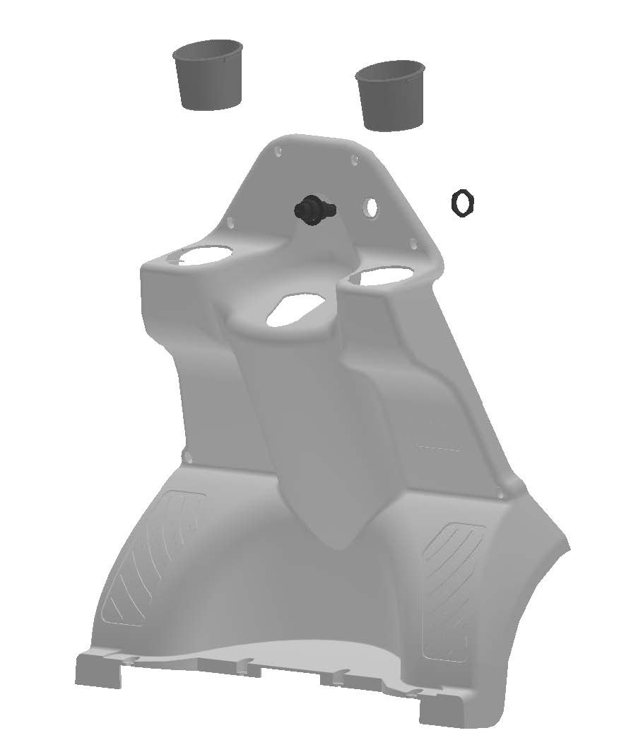 Afikim Afikim losse binnenkap kleur zwart (excl bekerhouder en drukknop) - Breeze S4 PLUS afbeelding