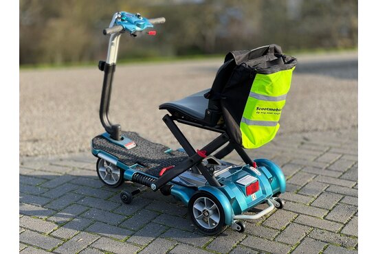 Mango Scootmobiel Brio Bobby Blue Deluxe Luchtbanden (opvouwbaar) - Tweedehands