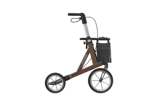 Rehasense Explorer outdoor rollator XL tm 200KG inclusief rugsteun