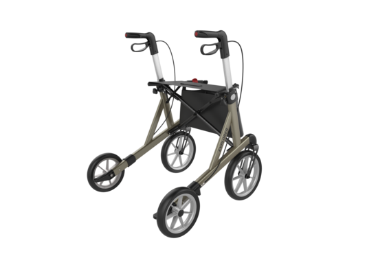 Rehasense Explorer outdoor rollator XL tm 200KG inclusief rugsteun