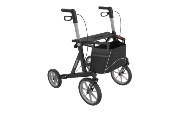 Rehasense Explorer outdoor rollator XL tm 200KG inclusief rugsteun