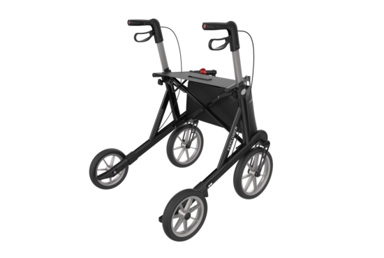Rehasense Explorer outdoor rollator XL tm 200KG inclusief rugsteun