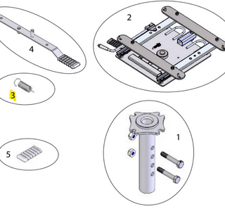 Sterling elite II plus / Elite2: Stoel; ontgrendelings veer - Tweedehands