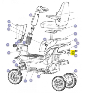 Richtingaanwijzer oranje t.b.v. voor en achterkap Mezzo 3 - Tweedehands