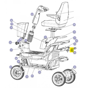 Richtingaanwijzer oranje t.b.v. voor en achterkap Mezzo 3 - Tweedehands