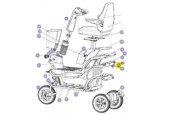 Mezzo 3 Richtingaanwijzer oranje t.b.v. voor en achterkap Mezzo 3 - Tweedehands