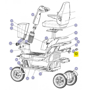 Rem / achterlicht rood t.b.v. achterkap Mezzo 3 - Tweedehands