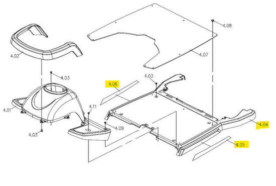 Excel Galaxy II Voetplateau grijs Galaxy II - Tweedehands