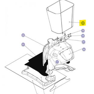 Boodschappenmand voorzijde zwart Solo TS - Tweedehands