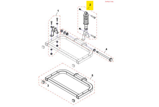 Comet Comet schokbreker achter cpl 350lbs - Tweedehands