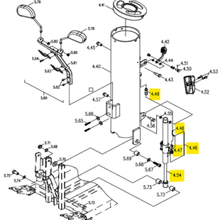 Vergrendelingsmechanisme tbv stuurkolomverstelling Galaxy Plus  - Tweedehands