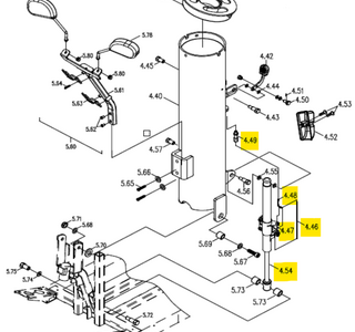 Vergrendelingsmechanisme tbv stuurkolomverstelling Galaxy Plus  - Tweedehands