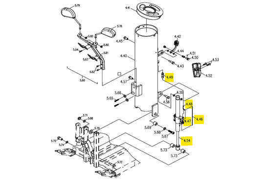 Excel Vergrendelingsmechanisme tbv stuurkolomverstelling Galaxy Plus  - Tweedehands