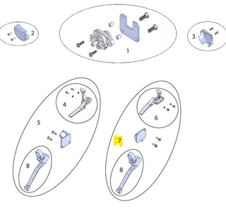 Sterling elite II plus / Elite2: Stuurkolom:bedienings set links - Tweedehands
