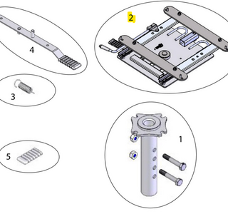 Sterling elite II plus / Elite2: Stoel; Stoelplaat - Tweedehands