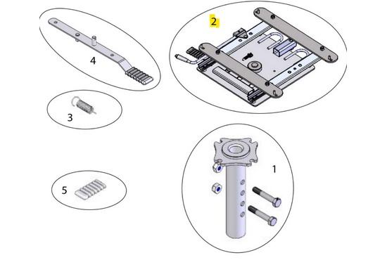 Sterling Elite II Sterling elite II plus / Elite2: Stoel; Stoelplaat - Tweedehands