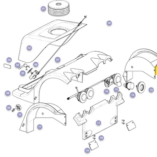 Spatbord achterwiel rechts Solo TS - Tweedehands