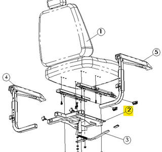 Stoelframe Captain seat Fortress Calypso   - Tweedehands