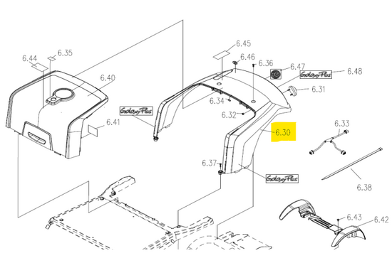 Excel Achterkap compleet, Salt White Galaxy plus - Tweedehands