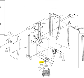 Frame tbv stuurkolomverstelling Galaxy II / Entice - Tweedehands