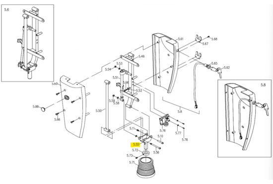 Excel Galaxy II Frame tbv stuurkolomverstelling Galaxy II / Entice - Tweedehands