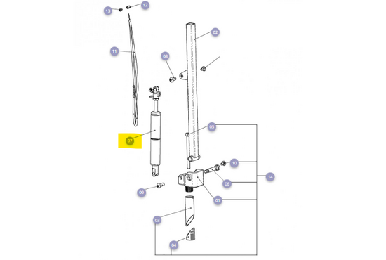Mezzo 3 Gasveer 300N t.b.v. stuurverstelling Mezzo 3 - Tweedehands