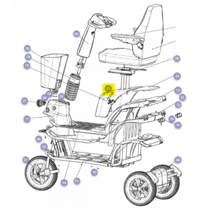 Accudeksel zilvergrijs Mezzo 3 - Tweedehands