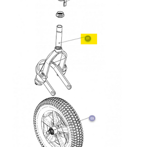 Voorvork compleet Mezzo 3 - Tweedehands