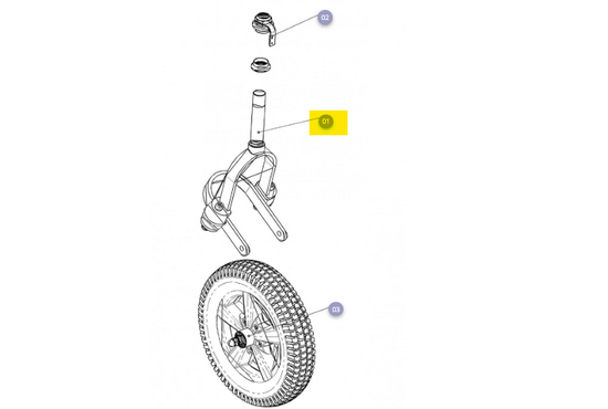 Mezzo 3 Voorvork compleet Mezzo 3 - Tweedehands