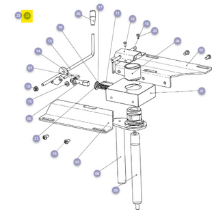 Schuifslede onder stoel Mezzo 3 - Tweedehands