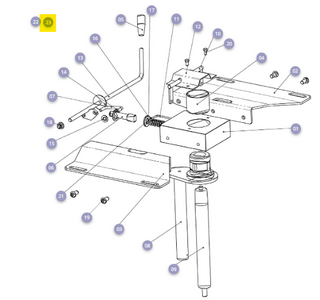 Schuifslede onder stoel Mezzo 3 - Tweedehands