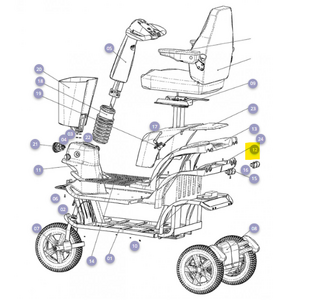 Achterkap onderzijde compleet (modellen jonger dan 1j) Mezzo 3 - Tweedehands